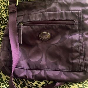 Coach purple crossbody purse
